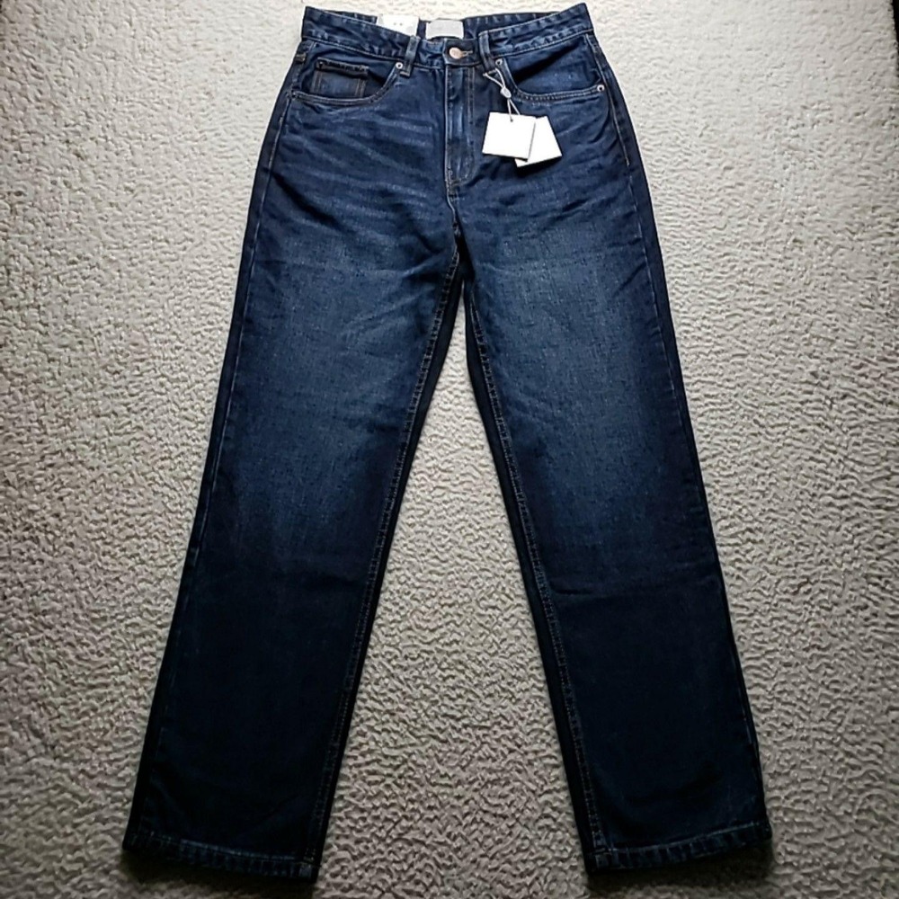 Hickey Freeman Straight Fit Jeans Mens 31x30 Blue Straight Denim Pants Dark Wash